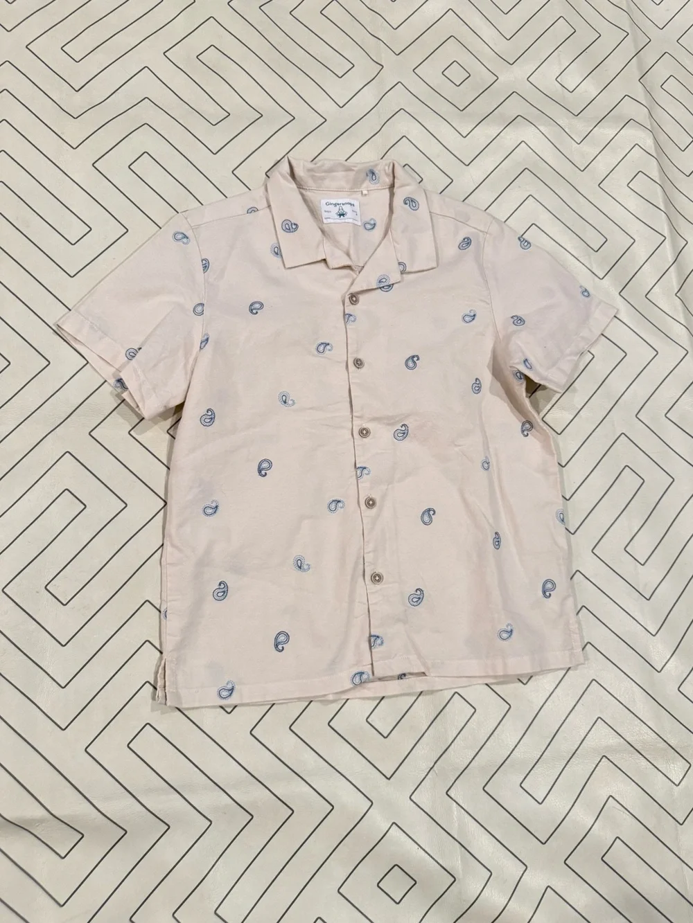 Gingersnaps Cream Short Sleeve Button Down